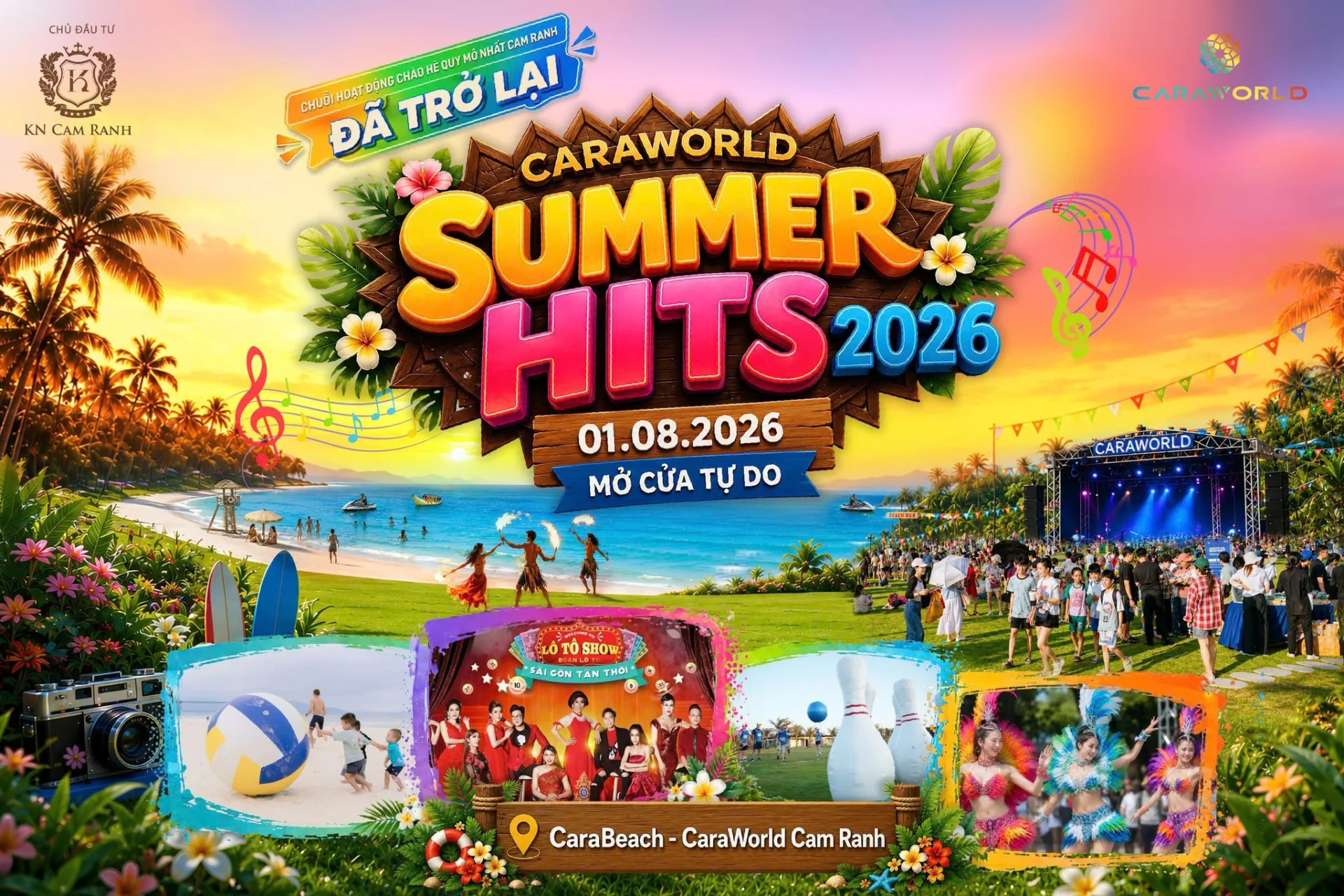 CaraWorld Summer Hits 2026 - Chuỗi hoạt động chào hè quy mô nhất Cam Ranh