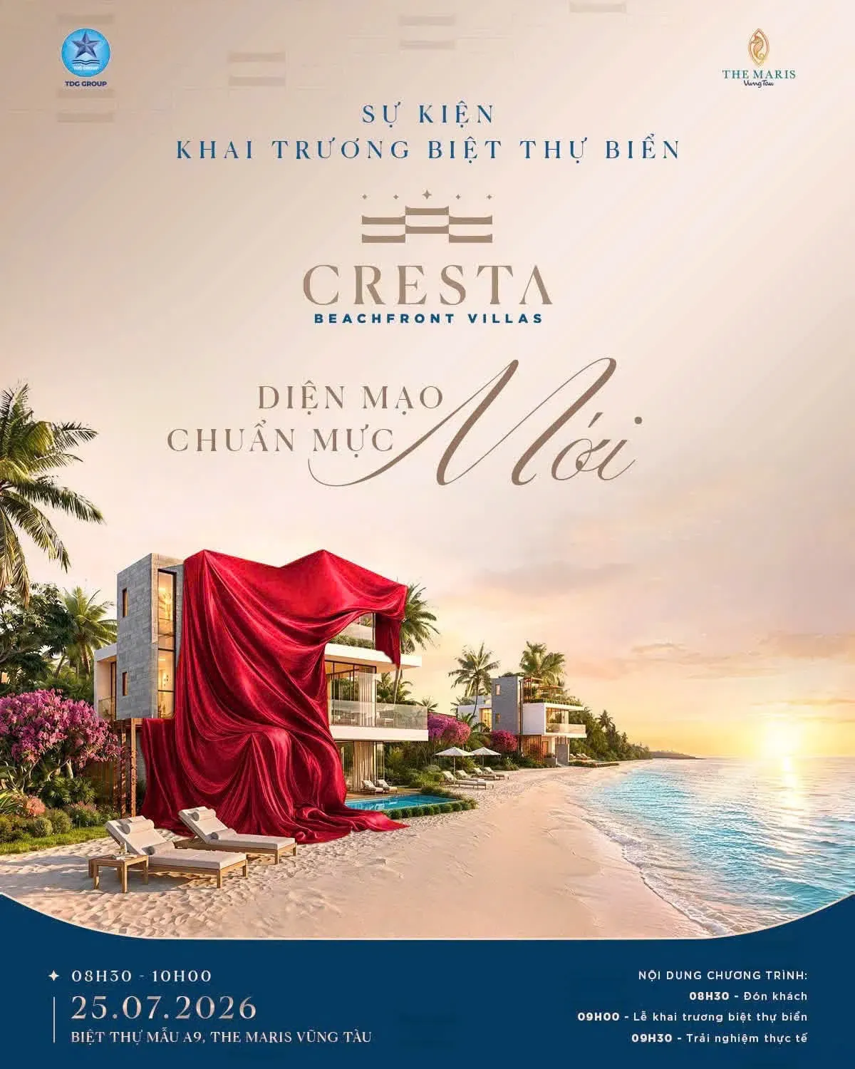 Khai trương biệt thự biển Cresta Beachfront Villas tại The Maris Vũng Tàu
