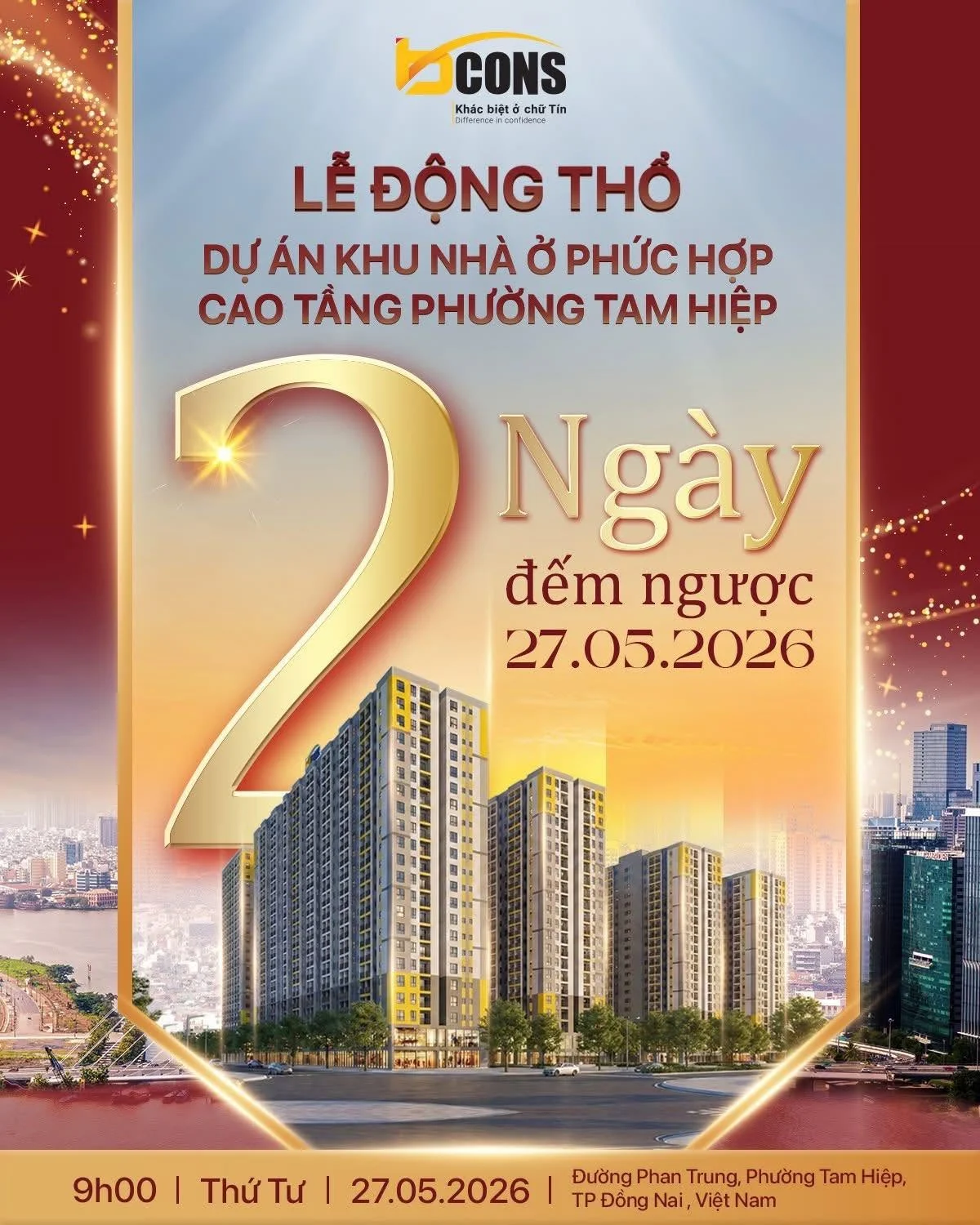 Lễ Động Thổ Dự Án Khu Nhà Ở Phức Hợp Cao Tầng Phường Tam Hiệp