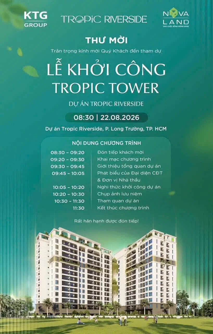 Lễ Khởi Công Tropic Tower – Dự Án Tropic Riverside