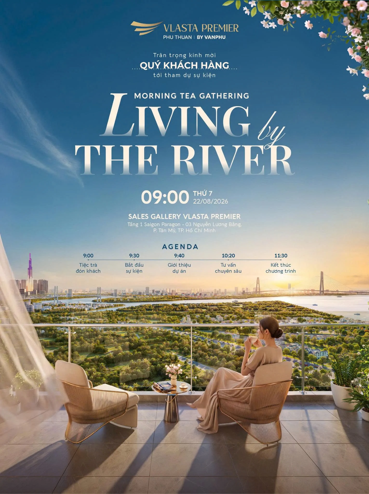 Morning Tea Gathering: Living by The River tại Vlasta Premier Phú Thuận