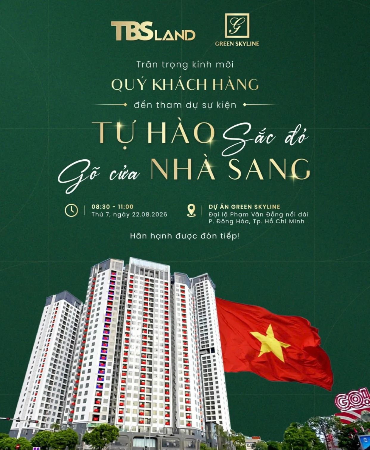 Tự Hào Sắc Đỏ – Gõ Cửa Nhà Sang tại Green Skyline